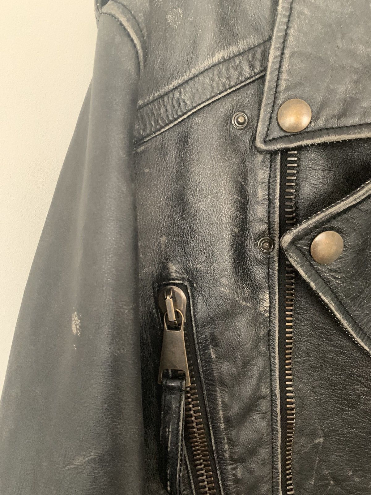 Faith Connexion LOWEST PRICE Faith Connexion Distressed Leather Jacket Size US XL / EU 56 / 4 - 6 Thumbnail