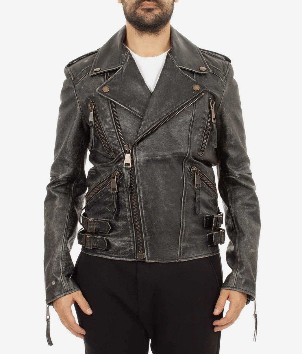Faith Connexion LOWEST PRICE Faith Connexion Distressed Leather Jacket Size US XL / EU 56 / 4 - 1 Thumbnail