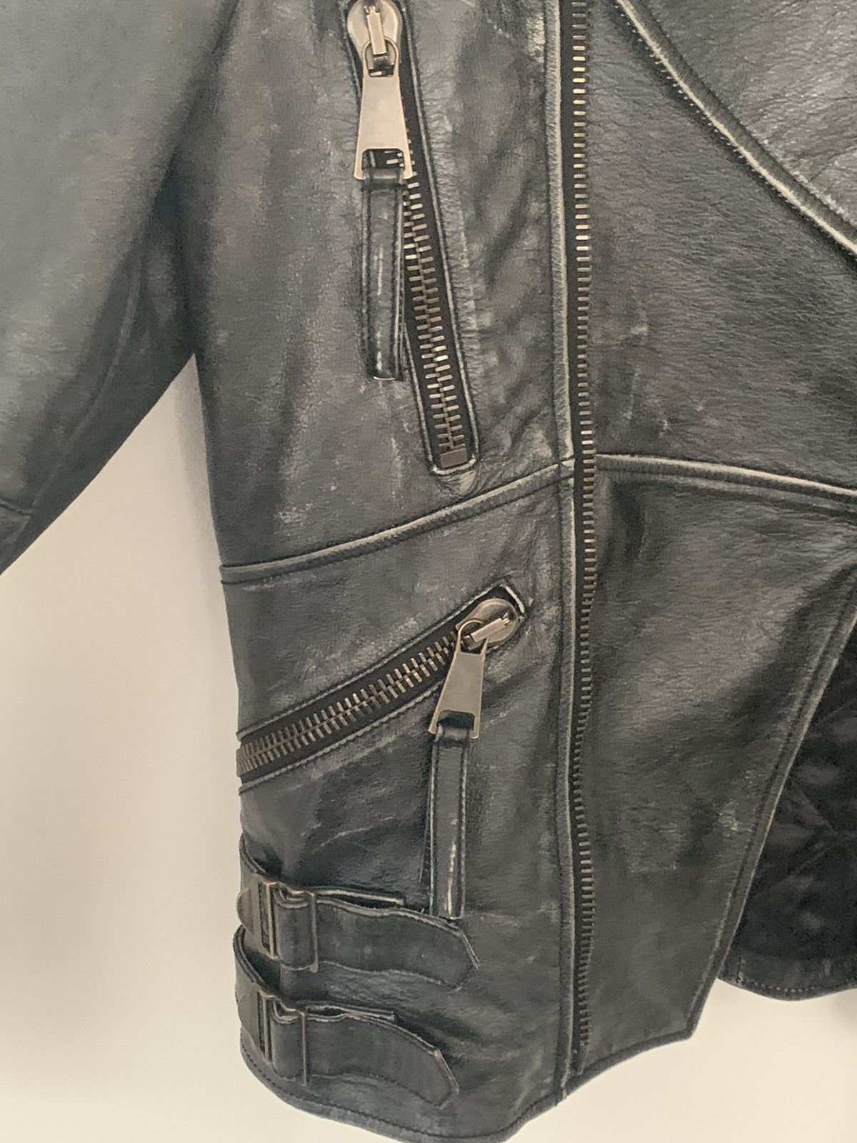 Faith Connexion LOWEST PRICE Faith Connexion Distressed Leather Jacket Size US XL / EU 56 / 4 - 5 Thumbnail