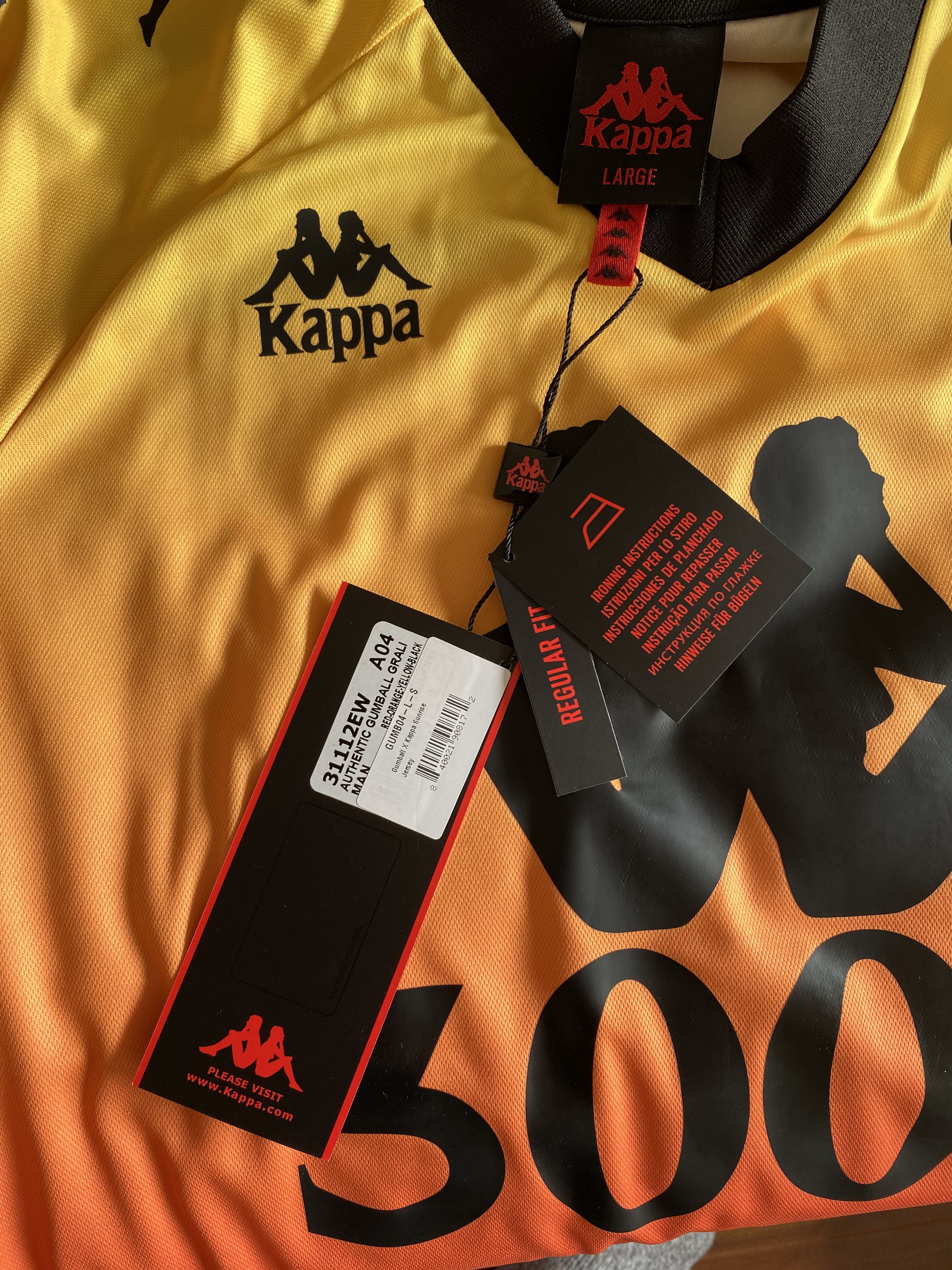 Kappa Kappa x Gumball 3000 Authentic Grali Red Futbol Jersey Size US L / EU 52-54 / 3 - 7 Thumbnail
