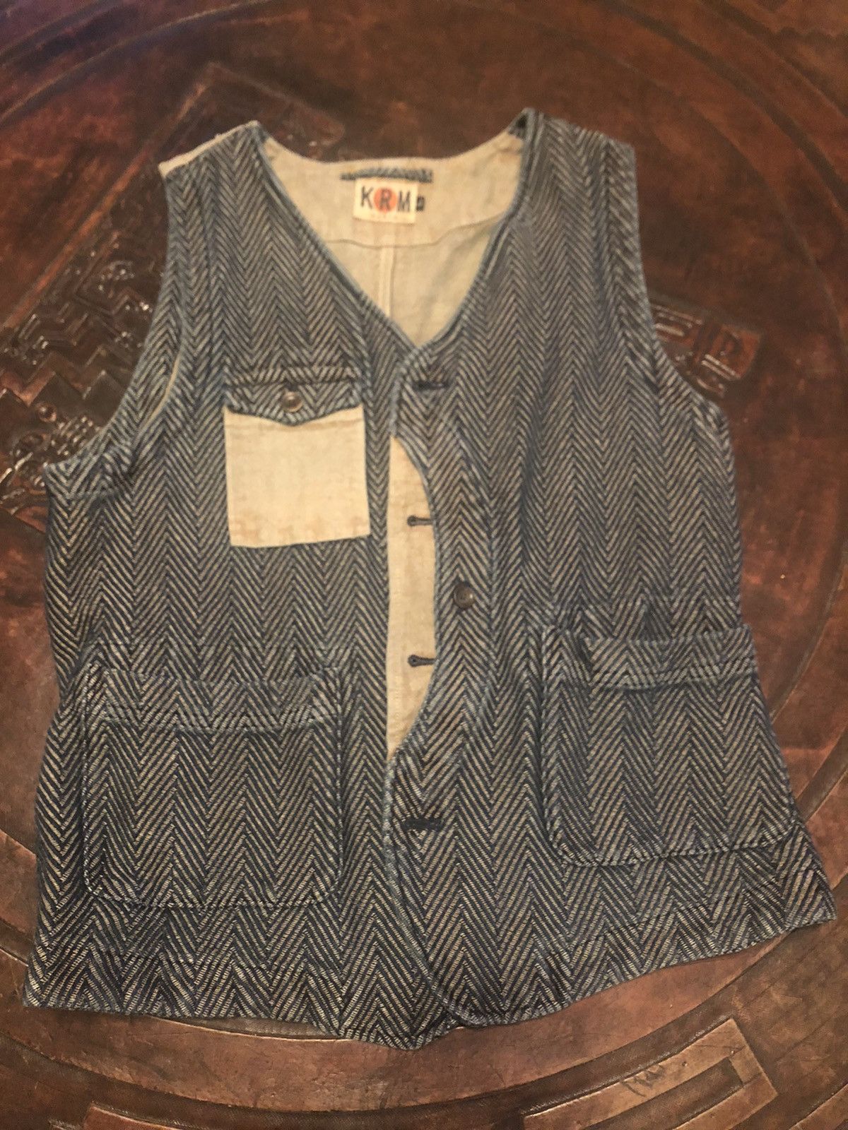 Other KRM Kyoto Indigo Vest Size 40R - 1 Thumbnail