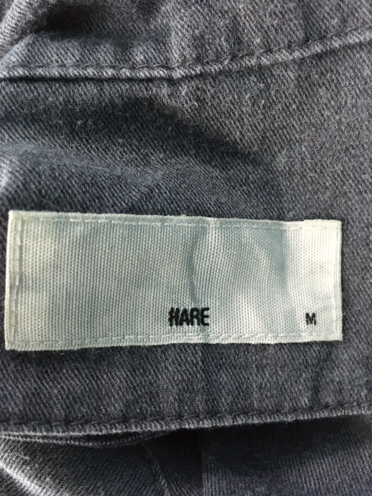 HARE HARE DISTRESSED DESIGN HOODIE DENIM JACKET Size US M / EU 48-50 / 2 - 7 Thumbnail