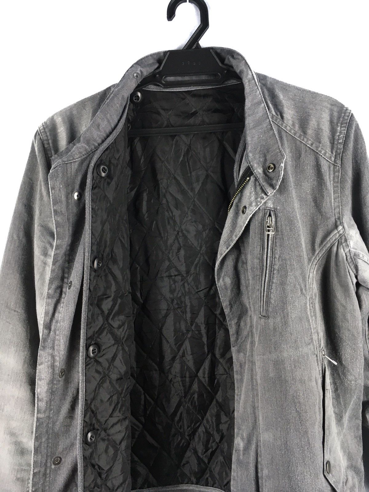HARE HARE DISTRESSED DESIGN HOODIE DENIM JACKET Size US M / EU 48-50 / 2 - 8 Thumbnail