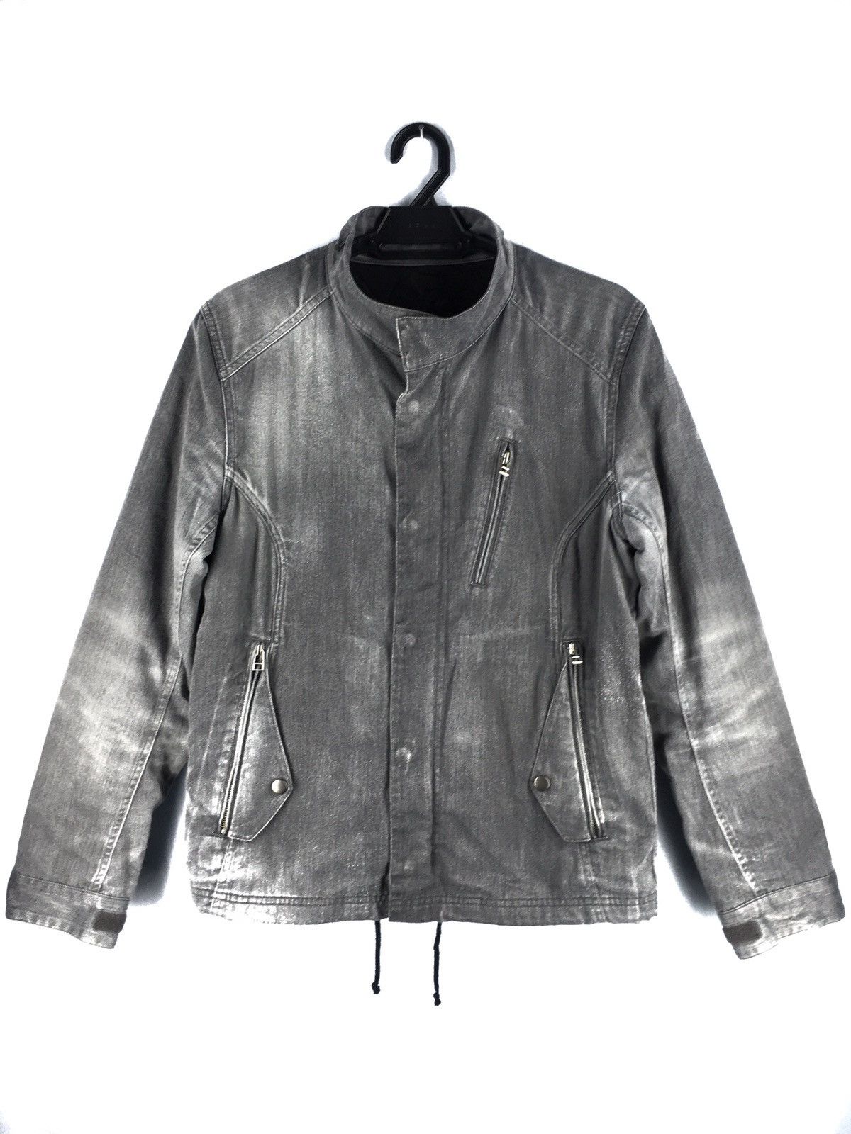 HARE HARE DISTRESSED DESIGN HOODIE DENIM JACKET Size US M / EU 48-50 / 2 - 2 Thumbnail