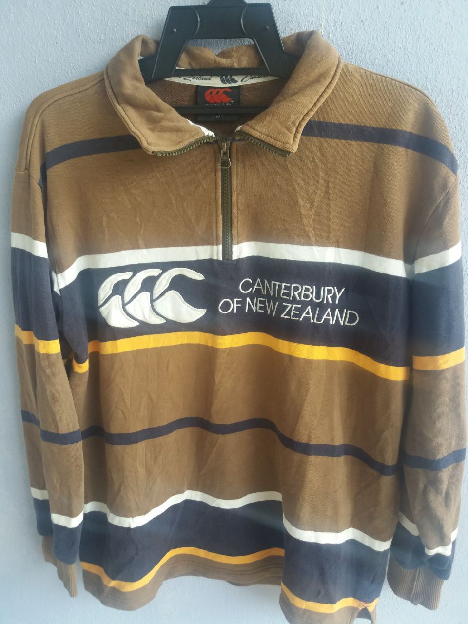 Canterbury of New Zealand CANTERBURY Of New Zealand Embroidery Striped Sweatshirt Size US M / EU 48-50 / 2 - 1 Thumbnail