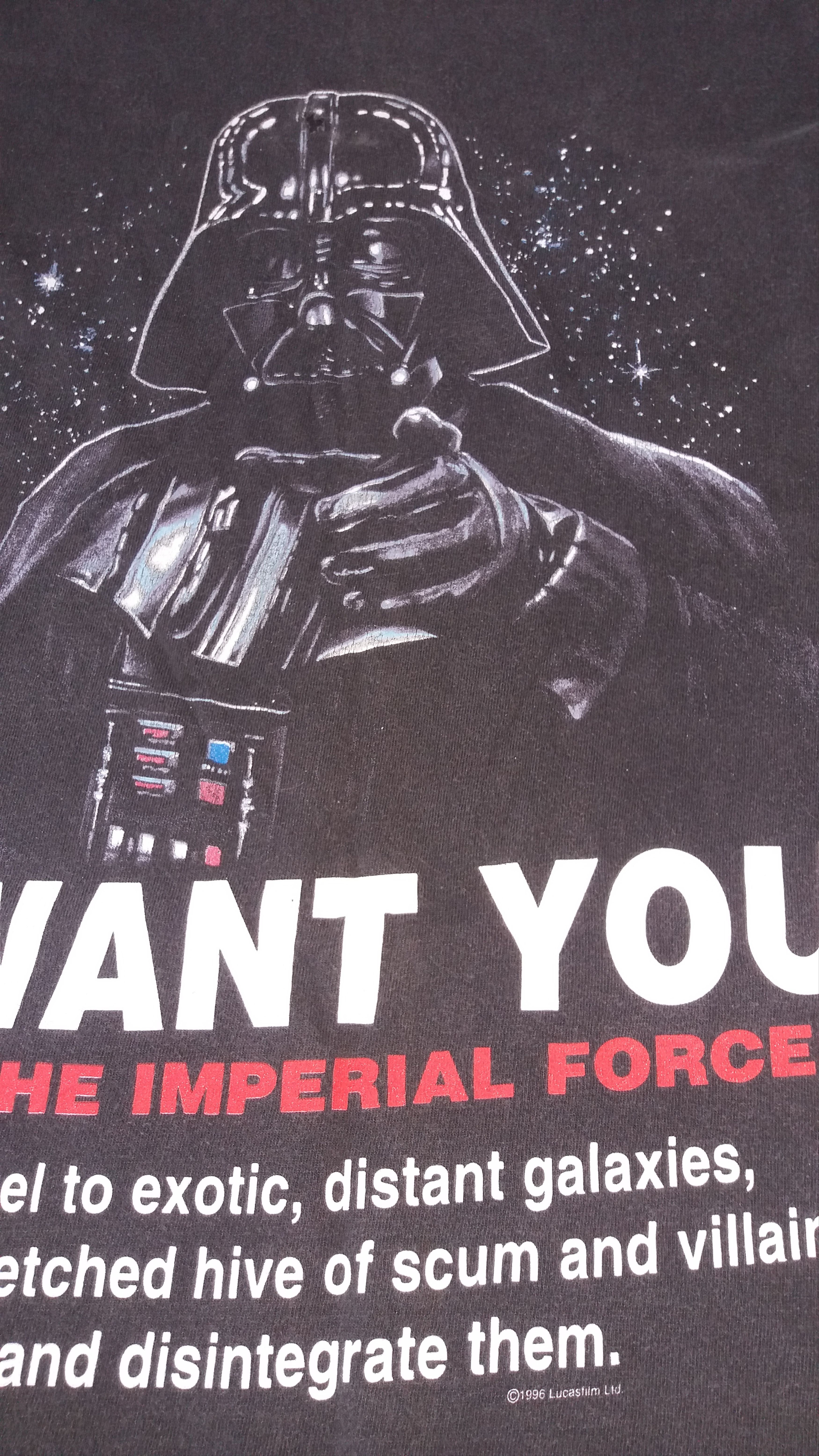 vtg star wars dark vader movie 90s shirt