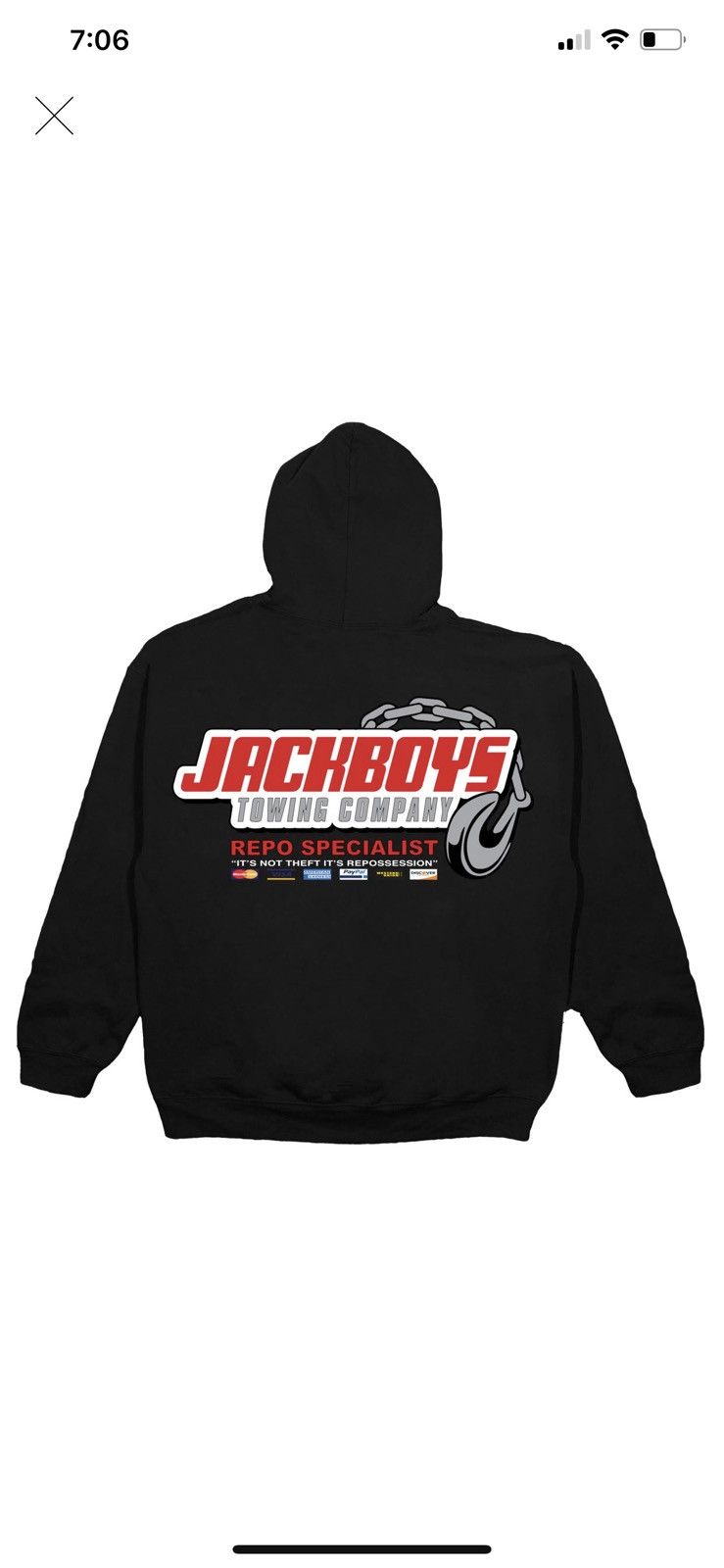 Jackboys towing company hoodie hot sale