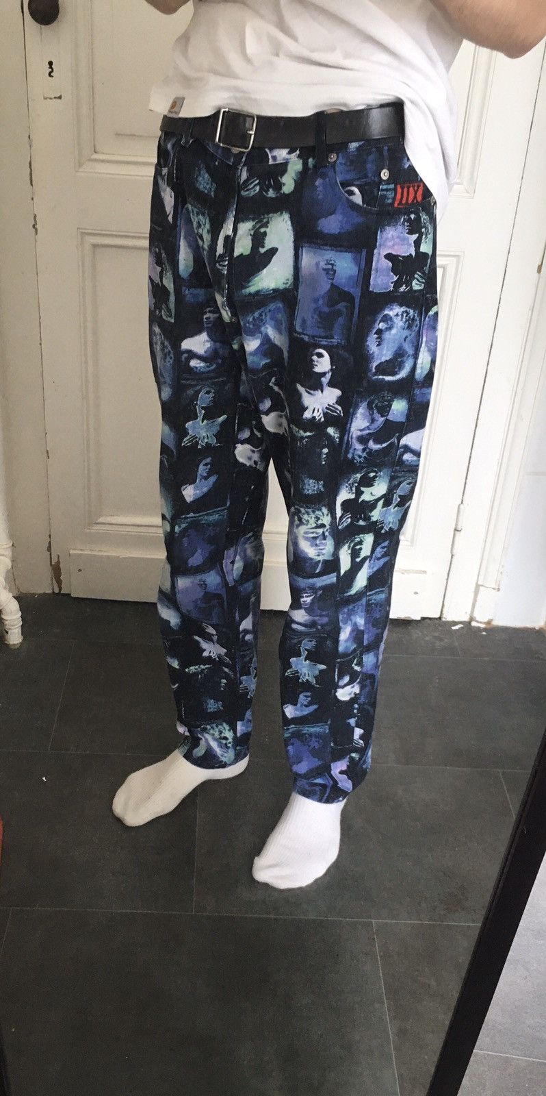 Jean Paul Gaultier Vintage aw91 Jean Paul Gaultier denim face print Size US 30 / EU 46 - 12 Thumbnail