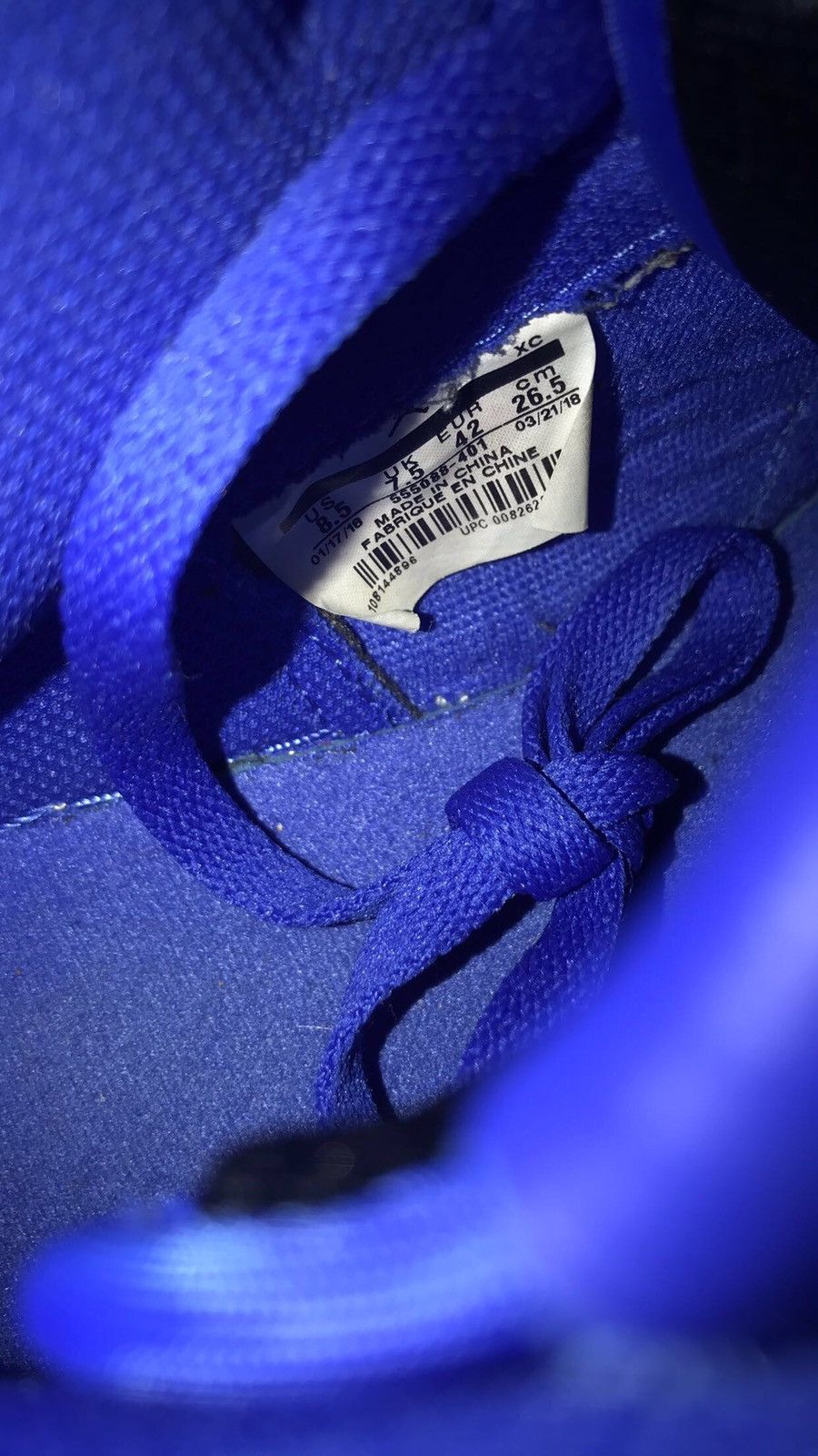 Jordan Brand Air Jordan 1 Retro High OG Hyper Royal 2018 Size US 8.5 / EU 41-42 - 6 Thumbnail