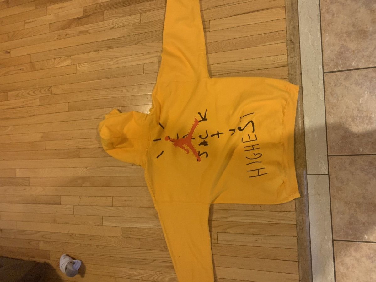 nike cactus jack hoodie yellow
