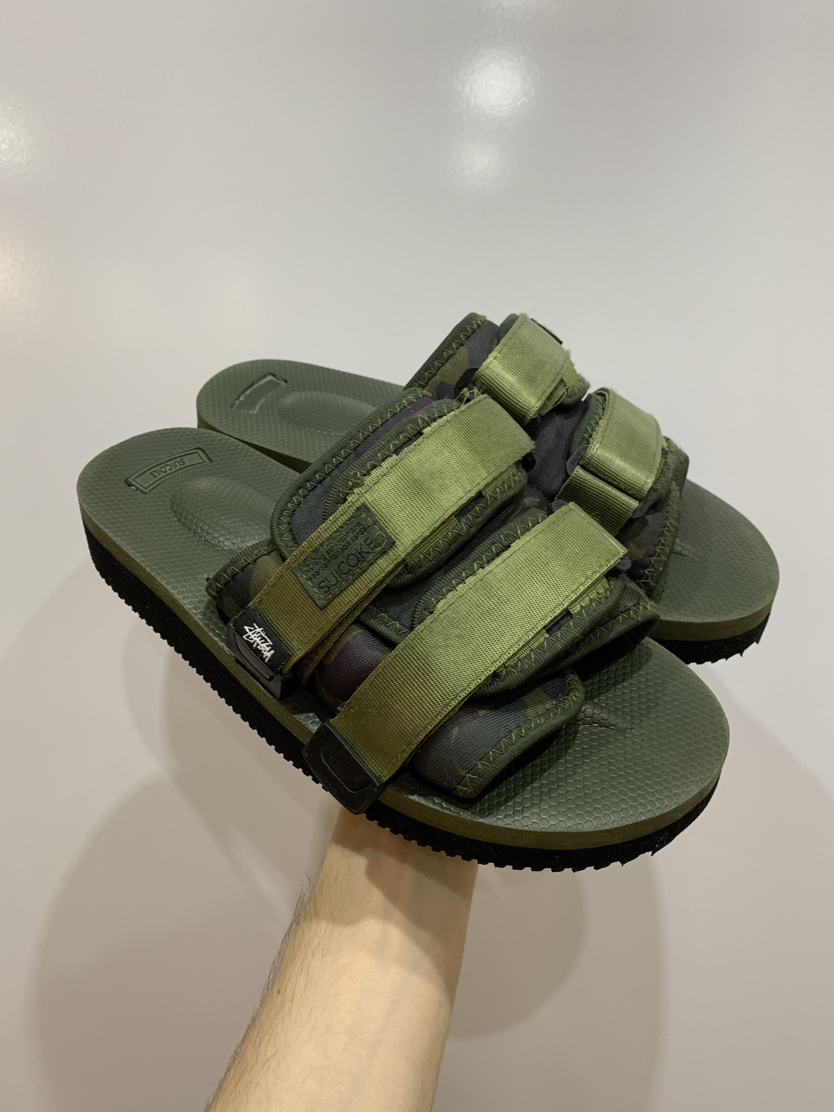 Stussy × Suicoke STUSSY x SUICOKE Moto Camo Sandals | Grailed