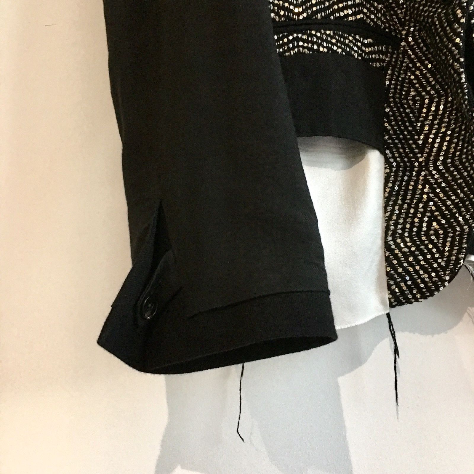 Haider Ackermann Haider Ackermann Sequinned Deconstructed One-Button Jacket Size 38R - 8 Thumbnail
