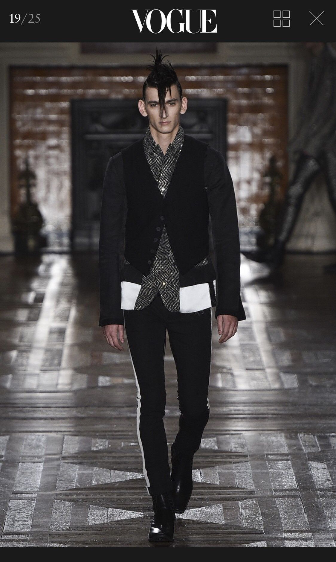 Haider Ackermann Haider Ackermann Sequinned Deconstructed One-Button Jacket Size 38R - 9 Thumbnail