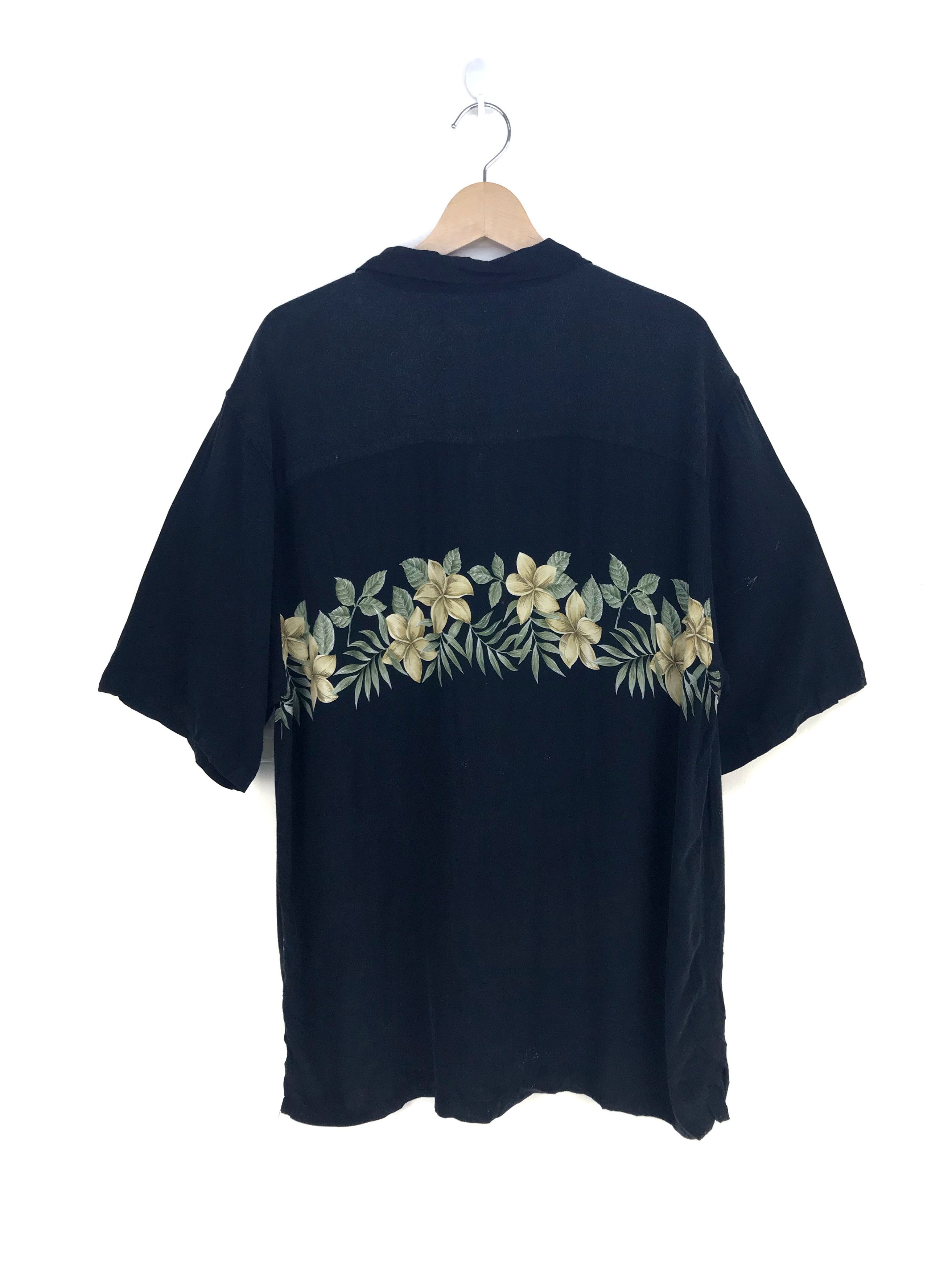 Montage Vintage Hawaiian MONTAGE Perpendicular Flowers Black Shirt Size US L / EU 52-54 / 3 - 6 Thumbnail