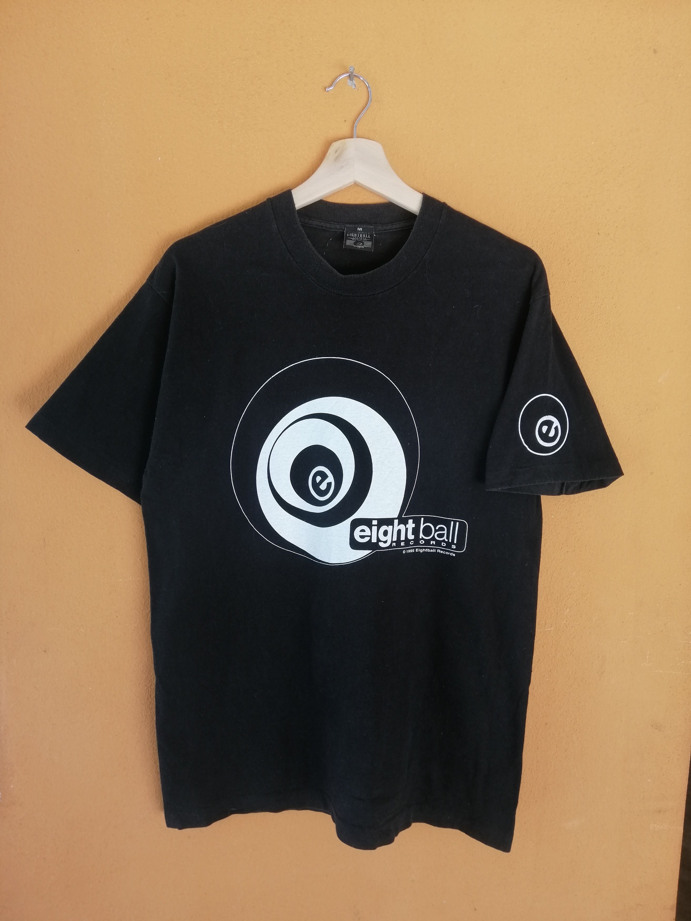 Vintage 90s 1995 Eight Ball Records T Shirt Long Sleeve NYC