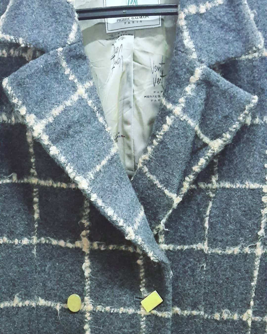 Pierre Balmain Paris Grey Wool Coat