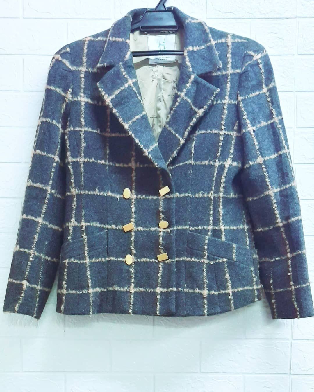 Pierre Balmain Paris Grey Wool Coat