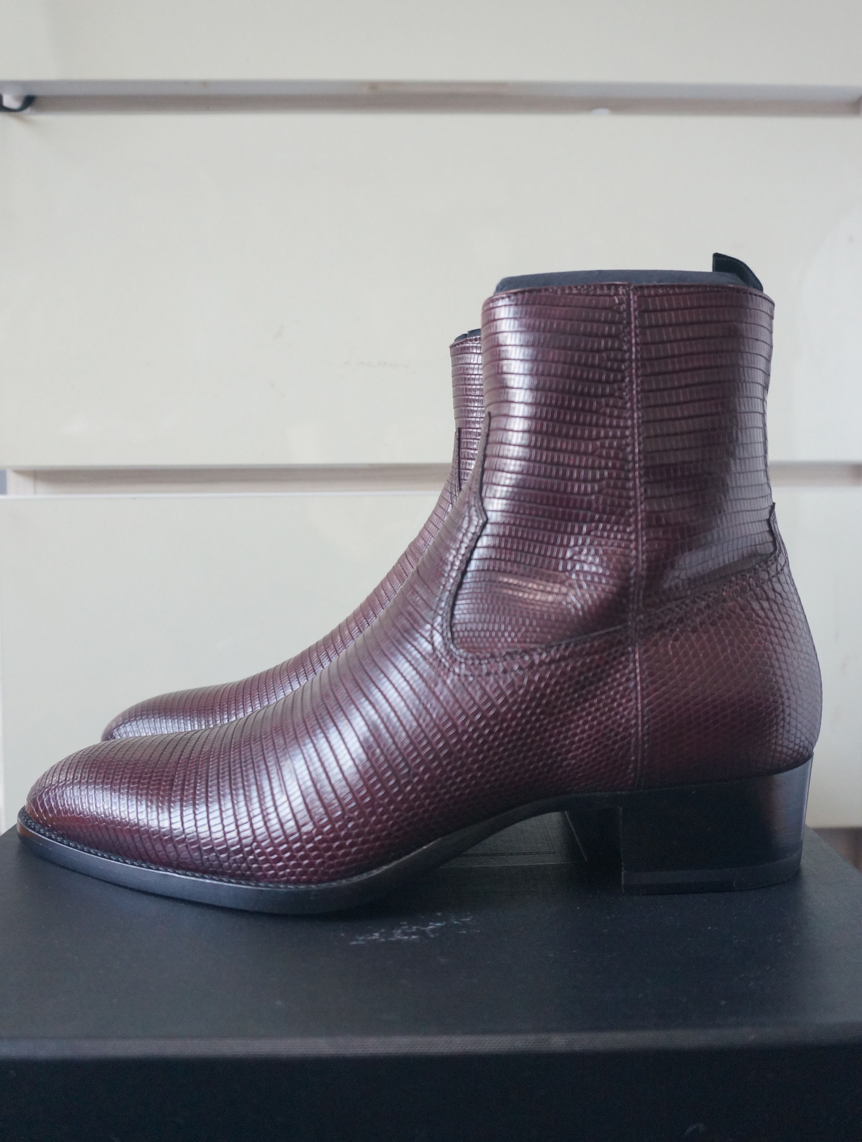 Hedi Slimane × Saint Laurent Paris RARE SS15 LIZARD SKIN WYATT