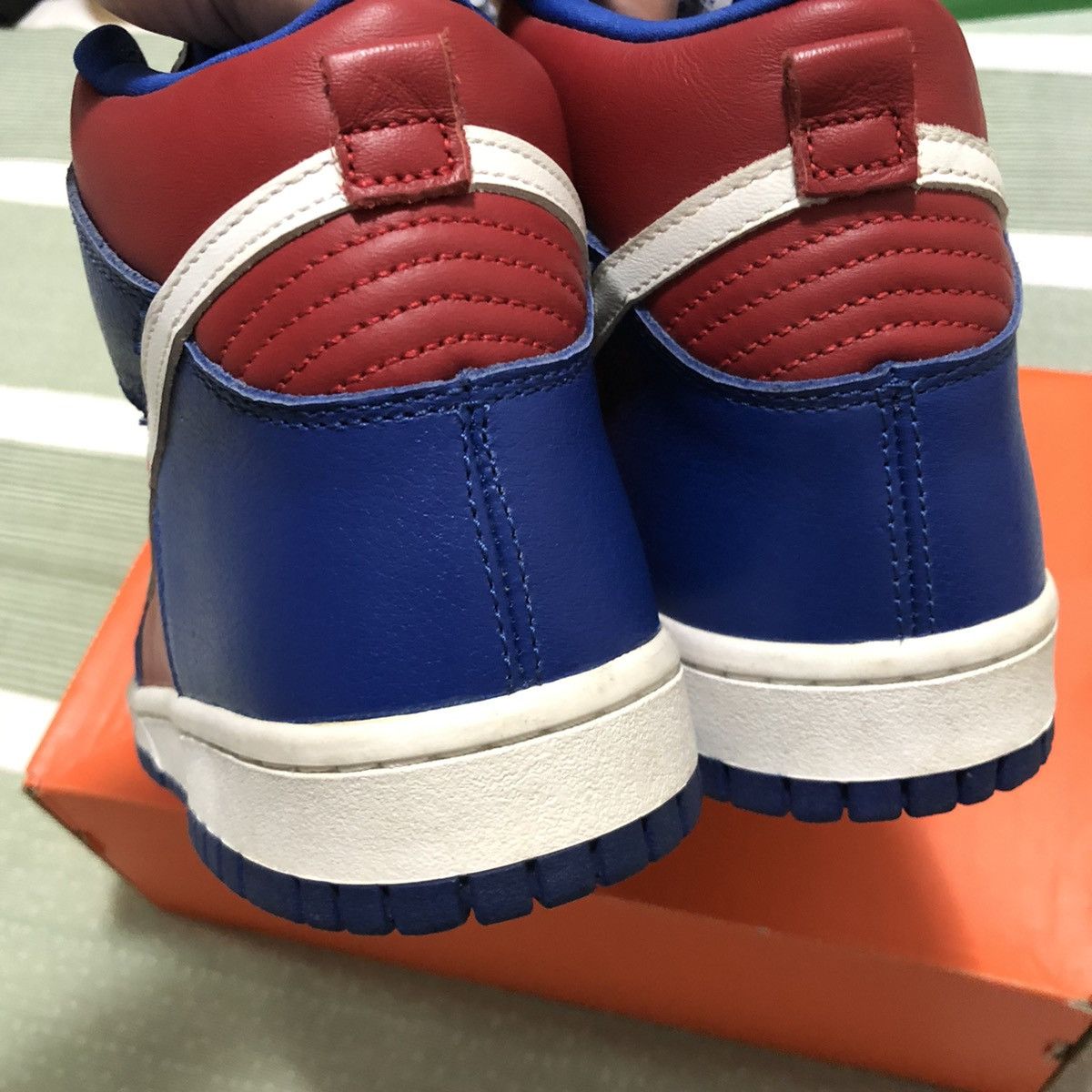 Nike NIKE Dunk High LE Blue/Red Size US 9 / EU 42 - 4 Thumbnail