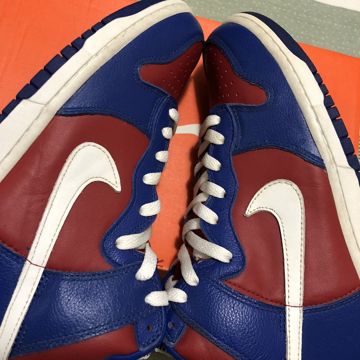 Nike NIKE Dunk High LE Blue/Red Size US 9 / EU 42 - 5 Thumbnail