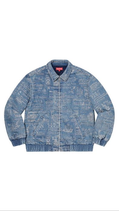 Supreme Checks embroidered denim jacket | Grailed
