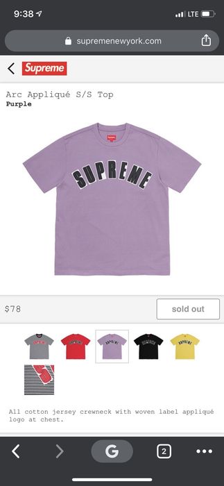 Supreme Supreme Arc Applique S/S Top | Grailed