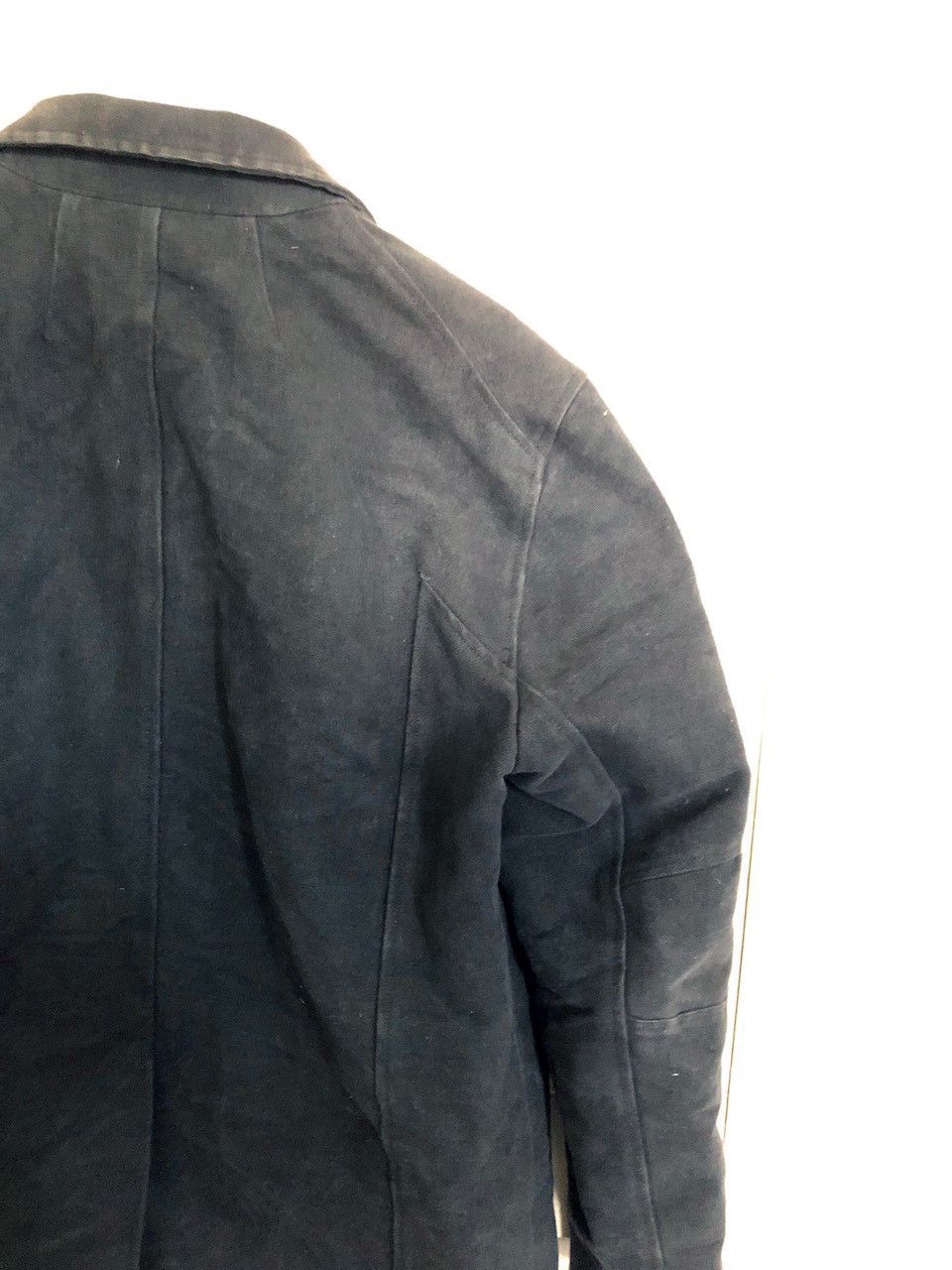 Helmut Lang A/W Helmut Lang Distressed Biker 6 Pockets Pea Coat Size US L / EU 52-54 / 3 - 13 Thumbnail