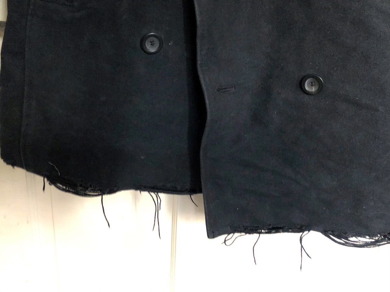 Helmut Lang A/W Helmut Lang Distressed Biker 6 Pockets Pea Coat Size US L / EU 52-54 / 3 - 14 Thumbnail