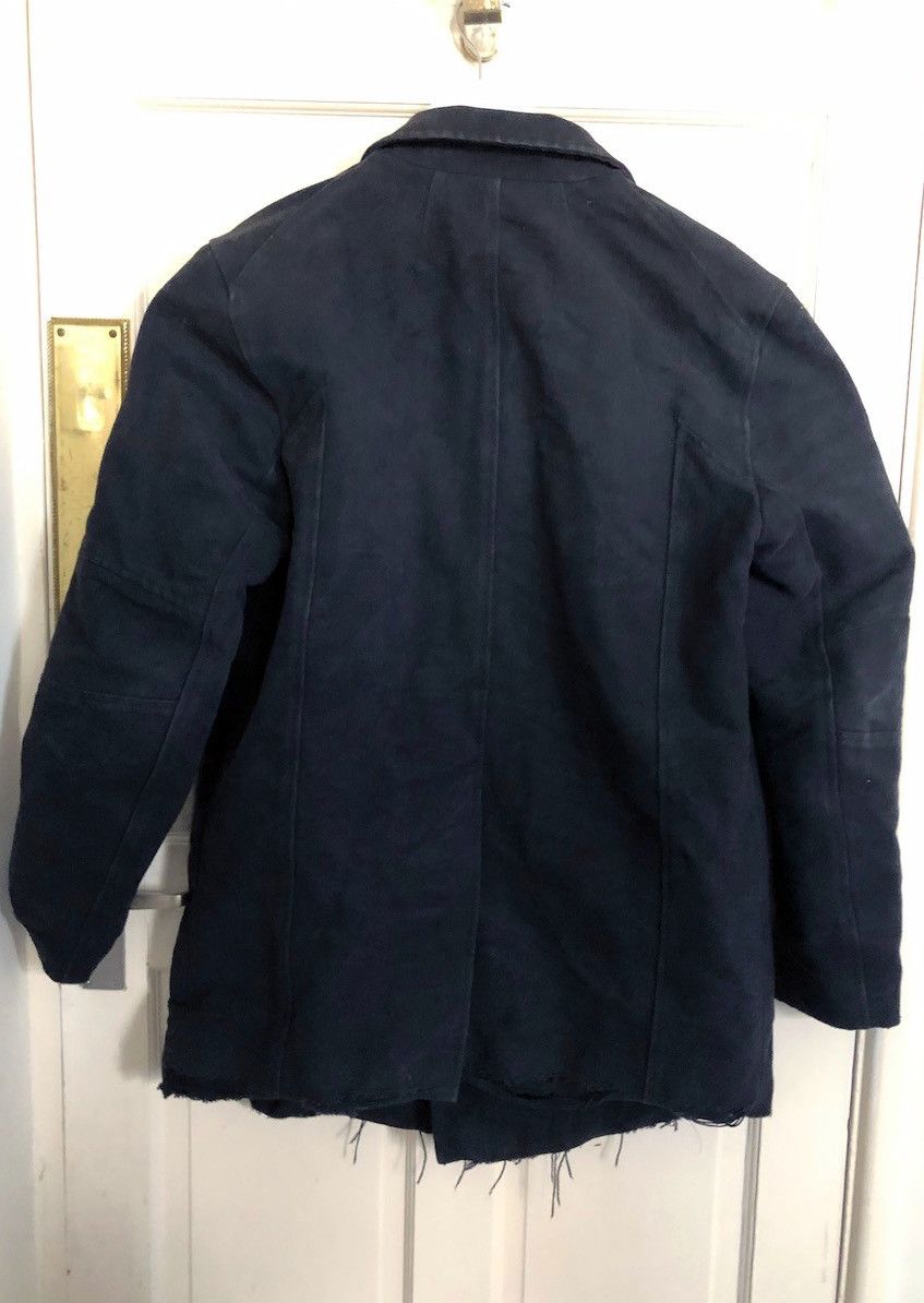Helmut Lang A/W Helmut Lang Distressed Biker 6 Pockets Pea Coat Size US L / EU 52-54 / 3 - 10 Thumbnail
