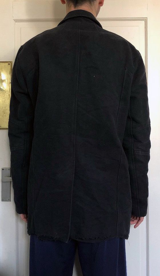 Helmut Lang A/W Helmut Lang Distressed Biker 6 Pockets Pea Coat Size US L / EU 52-54 / 3 - 2 Thumbnail