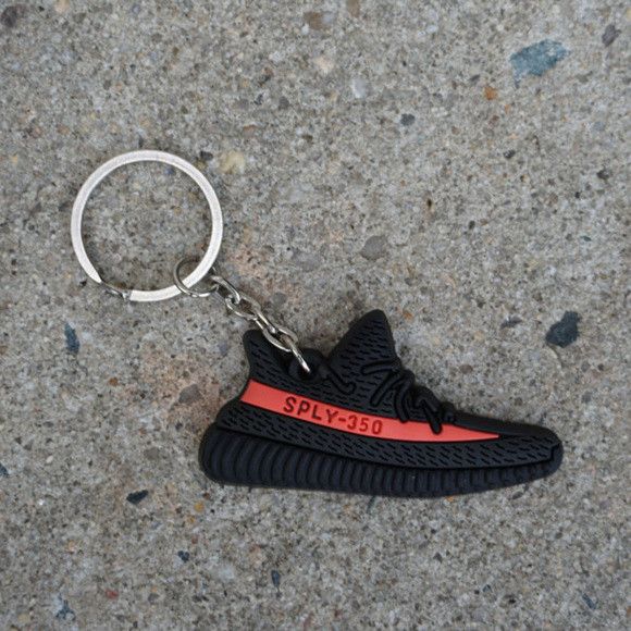 Rubber Keychain Adidas Yeezy 350 Boost V2 Red Stripe Sneaker Keychain