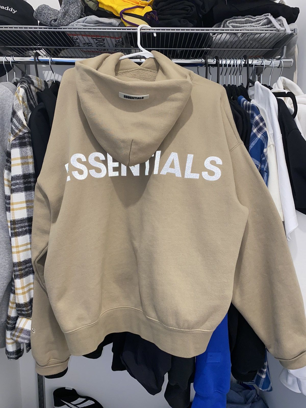 Fear of god essentials 3m logo pullover hoodie twill sale