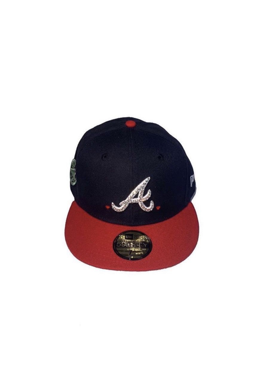 Swarovski Crystal Red Atlanta Braves 2021 World Series New Era Fitted 8