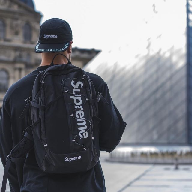 Supreme backpack ss17 black on sale