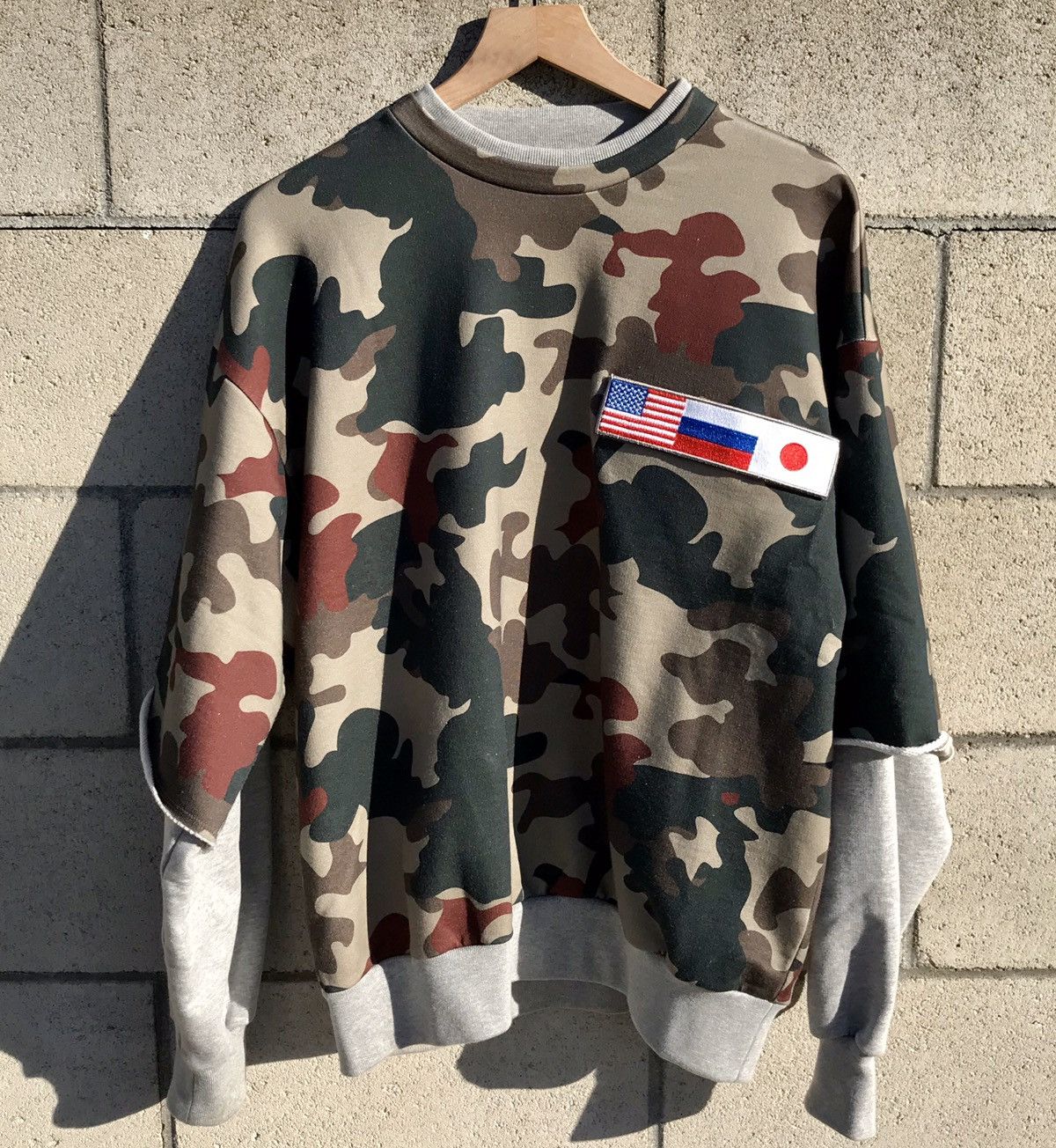 Gosha double sleeve flag hoodie sales