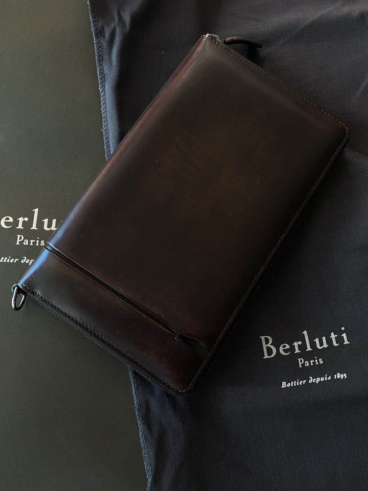 Berluti $1650 Berluti patina Leather Long Zipped Wallet piercing Size ONE SIZE - 1 Thumbnail