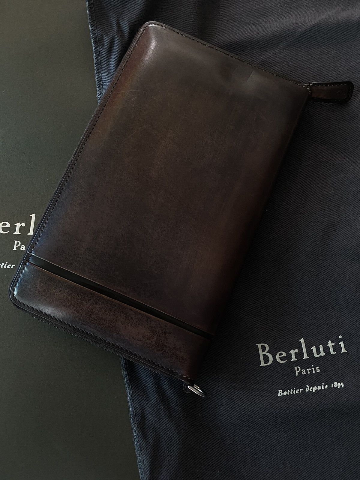 Berluti $1650 Berluti patina Leather Long Zipped Wallet piercing Size ONE SIZE - 2 Thumbnail