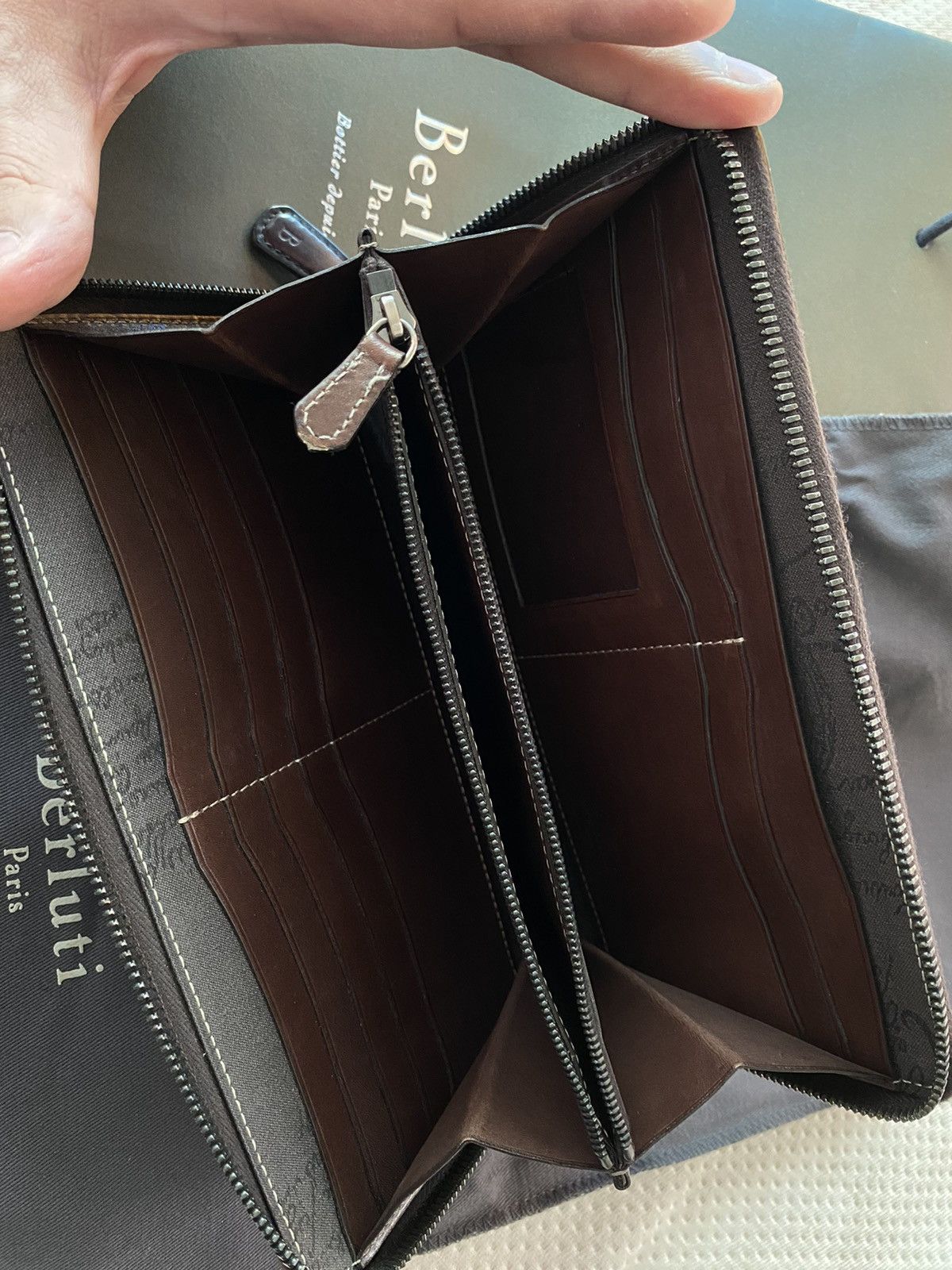 Berluti $1650 Berluti patina Leather Long Zipped Wallet piercing Size ONE SIZE - 6 Thumbnail