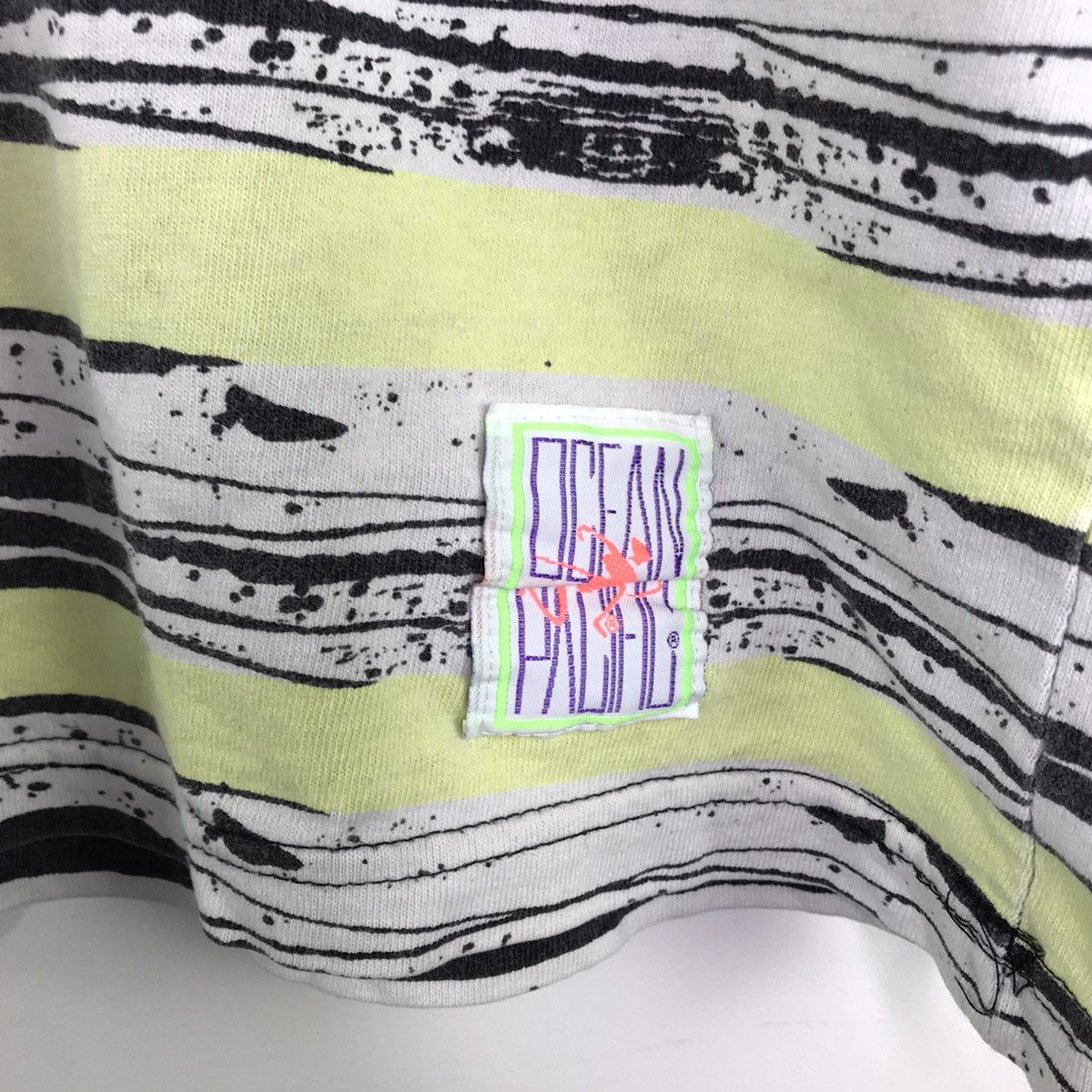 Vintage Vintage 90s Surf Skate Ocean Pacific Striped Tee Size US M / EU 48-50 / 2 - 3 Thumbnail
