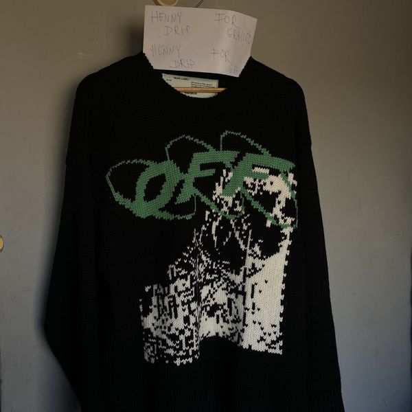 OFF-WHITE Ruined Factory Sweater Black/White Men's - FW19 - US