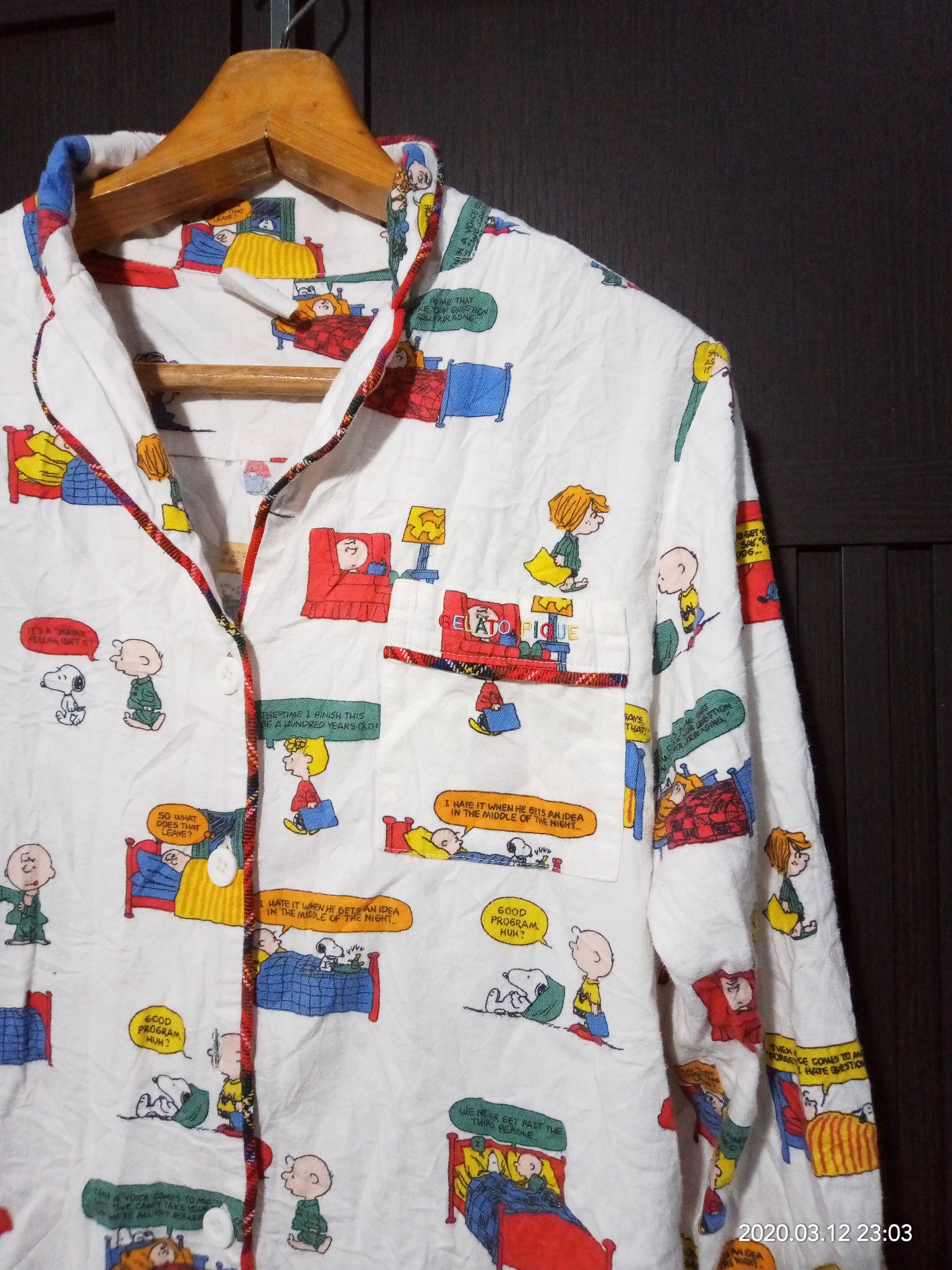 Anime 90s Snoopy Gelato Pique Sleepwear fashion pajamas dress Size S / US 4 / IT 40 - 4 Thumbnail
