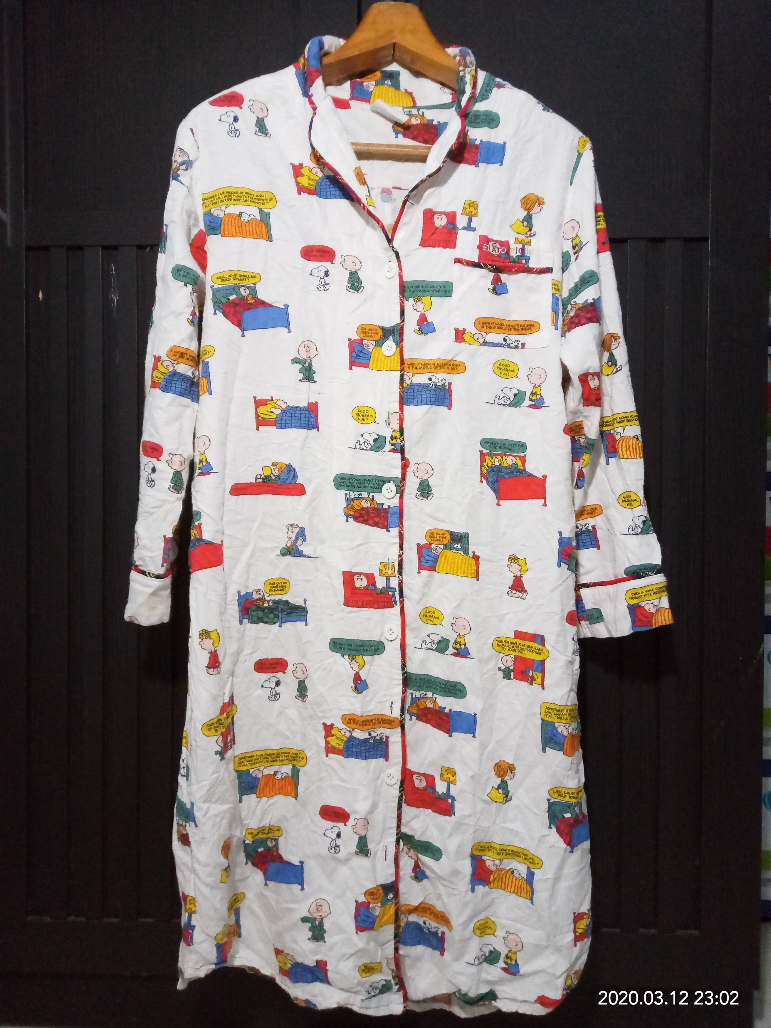 Anime 90s Snoopy Gelato Pique Sleepwear fashion pajamas dress Size S / US 4 / IT 40 - 2 Thumbnail