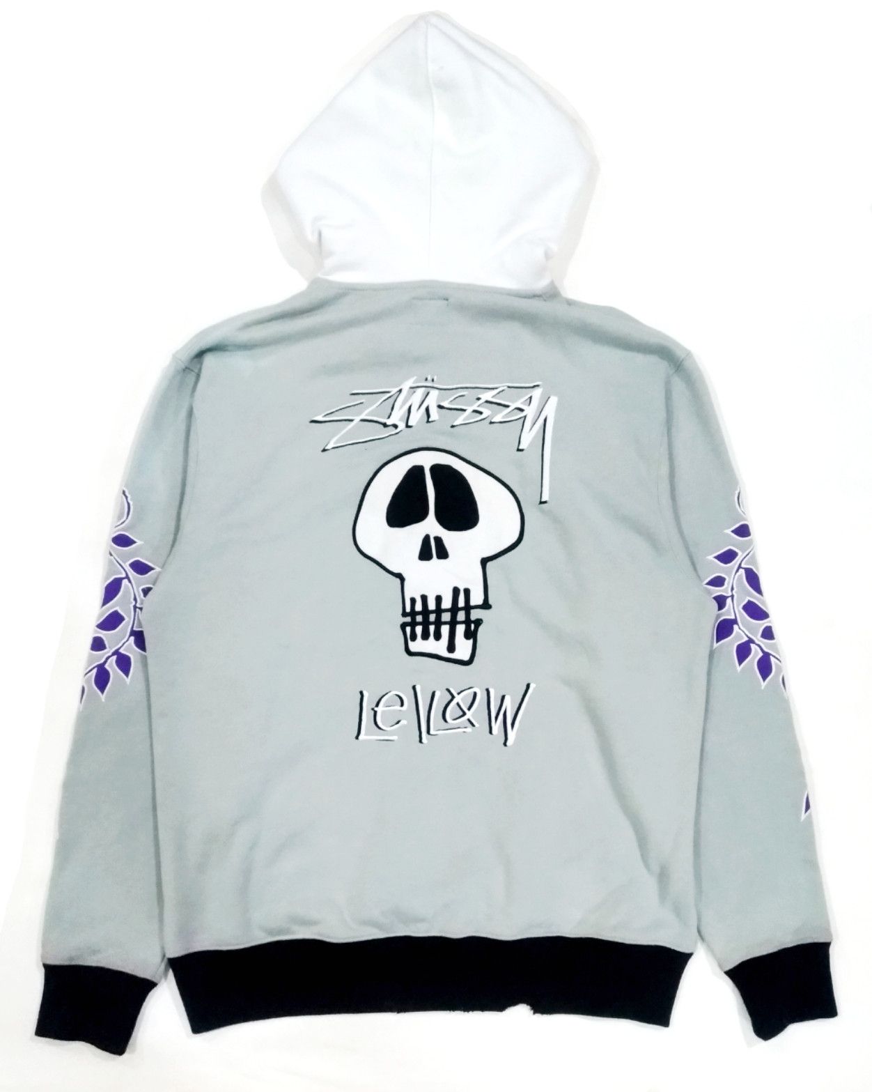 Stussy LAST DROP! RARE! 2007 RETRO STUSSY x LEILOW BONES HOODIE | Grailed