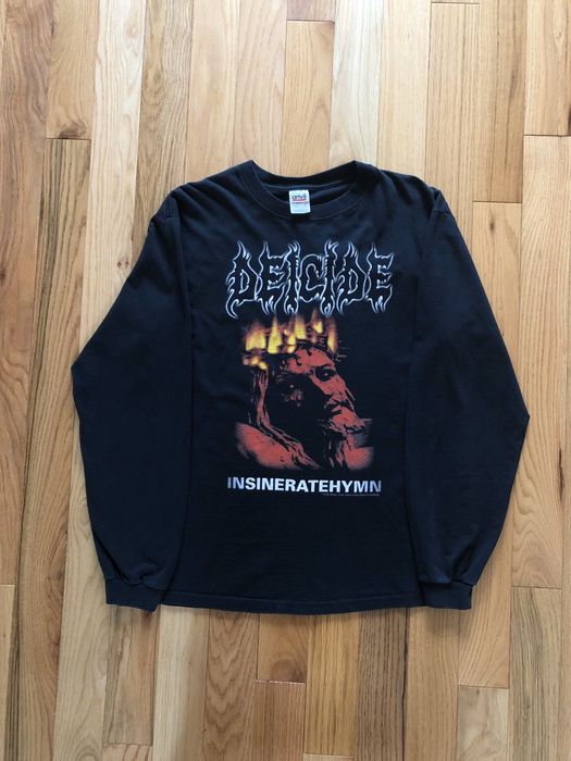 Vintage Vintage 2000 Deicide Black Faded Long Sleeve Band Tee | Grailed