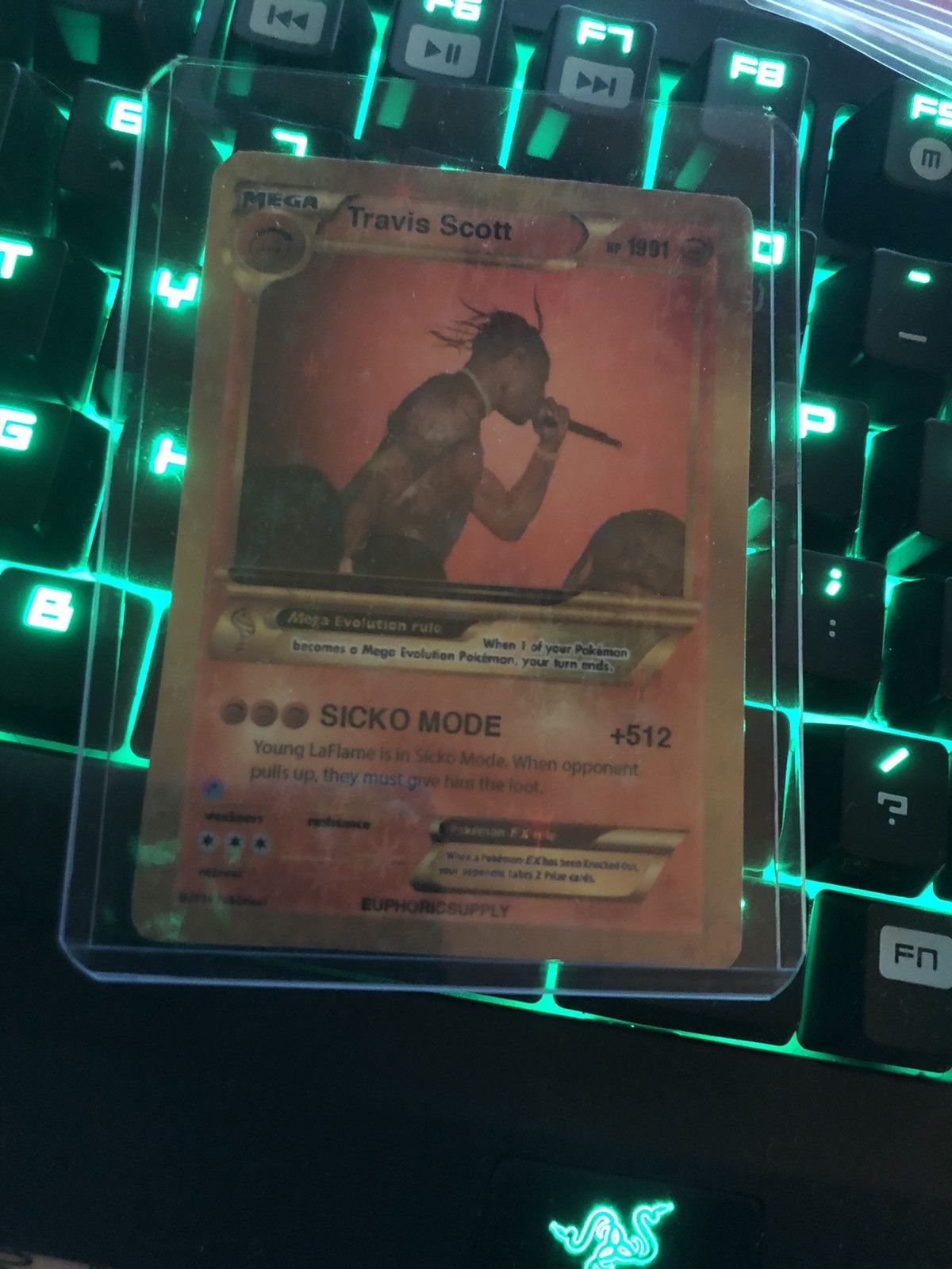 travis scott pokemon card Travis Scott Holographic Trading Card