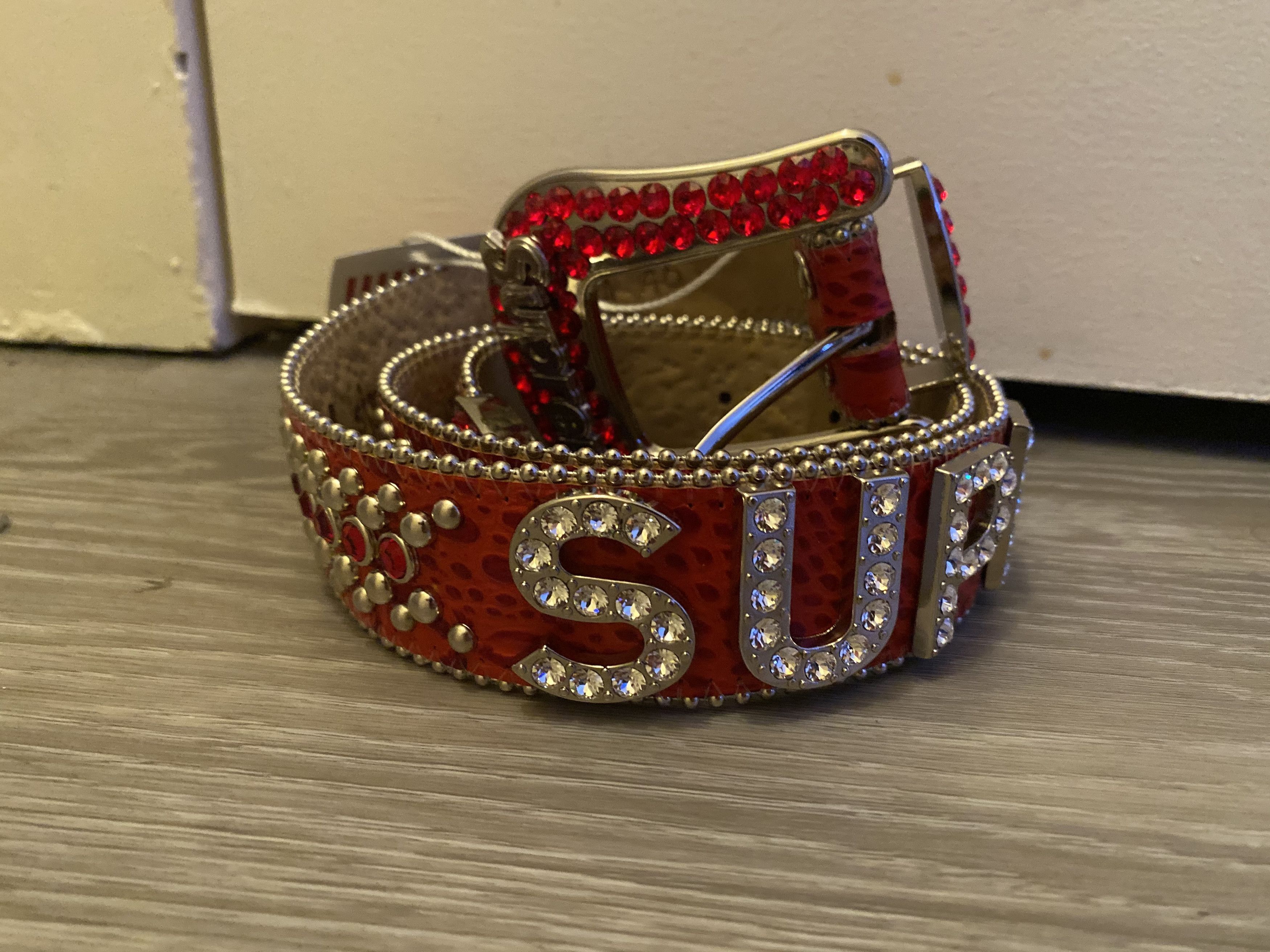 B.B. Simon × Supreme Supreme BB Simon Belt Red | Grailed 