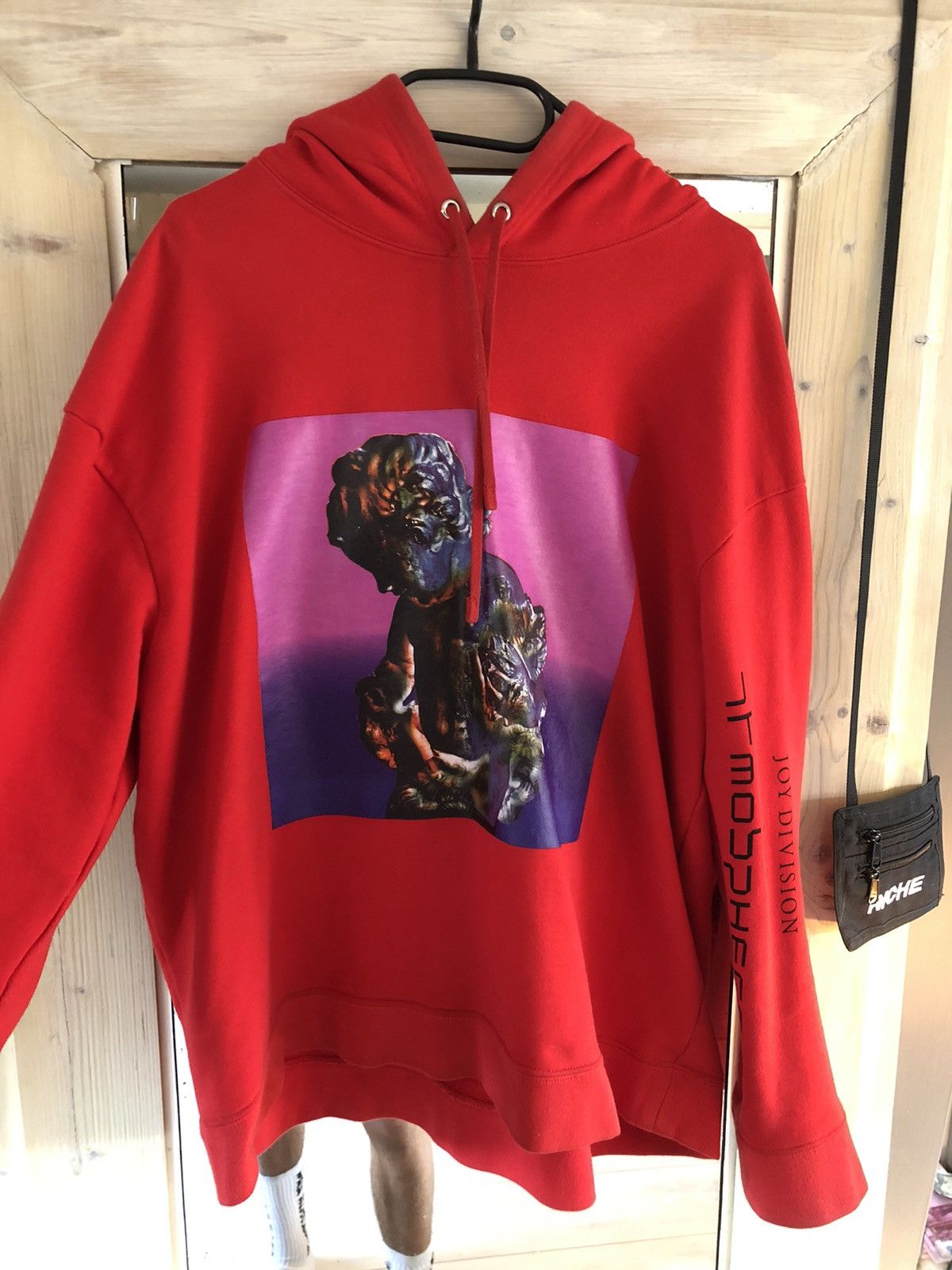Raf Simons Artwork Hoodie Red