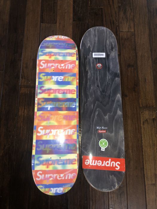 Supreme Supreme Distorted Logo Skateboard Deck Set (2 Decks) | Grailed