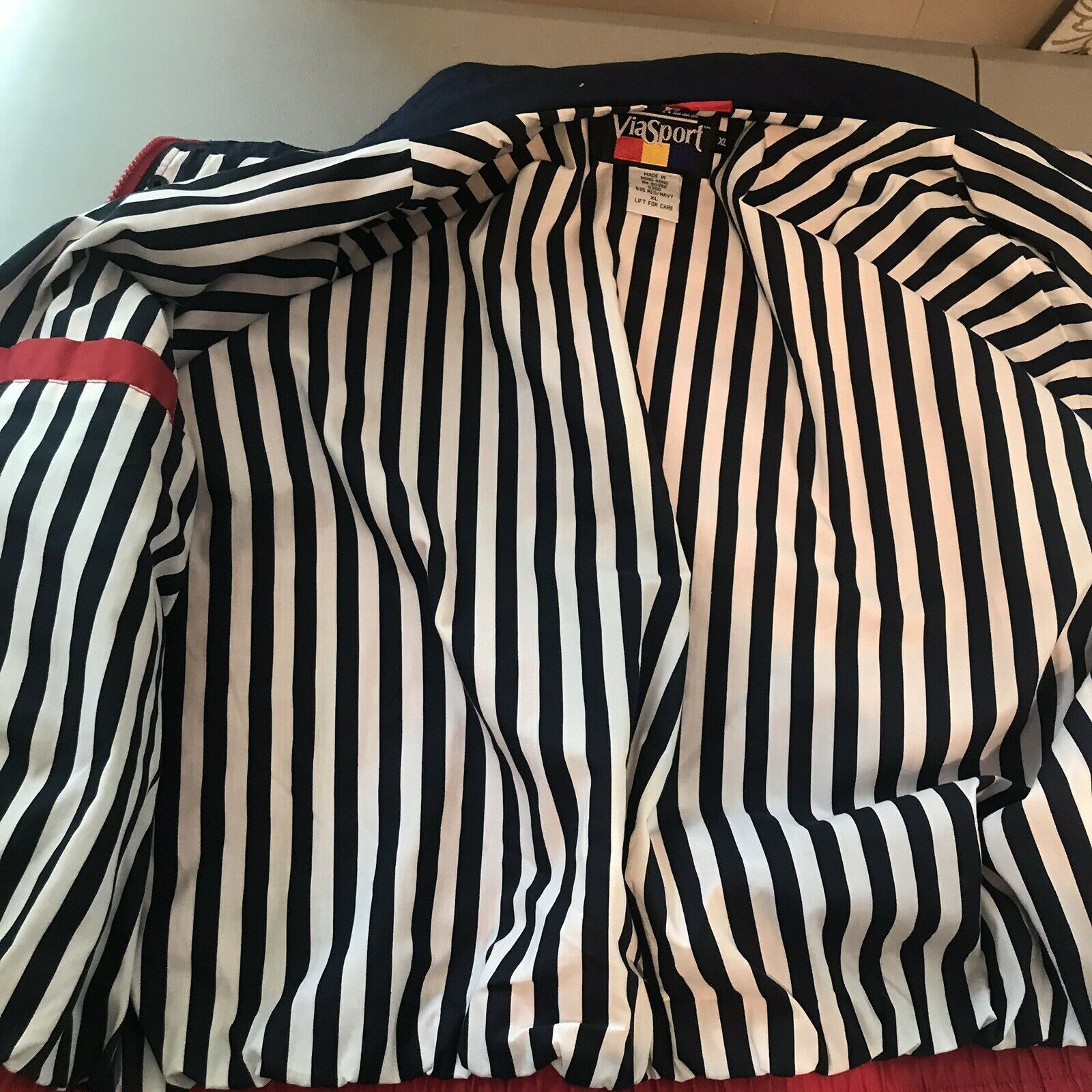 Vintage Fina Short Stop Red Jacket Gas Station Hartwell ViaSport Size US XL / EU 56 / 4 - 7 Thumbnail
