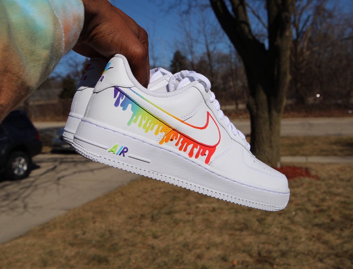 Rainbow Drip Custom Air Force 1 